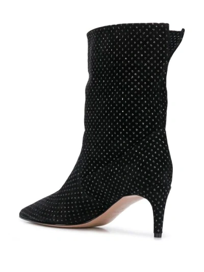 Shop Red Valentino Embellished Ankle Boots In Black