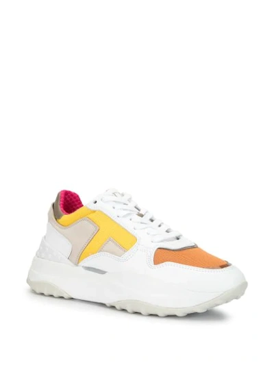 Shop Tod's High-tech Leather Sneakers In Multicolour