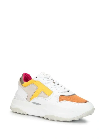 Tod's Sneakers In Leather And High-tech Fabric In Multicolour
