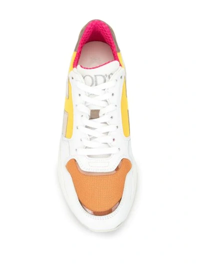 Shop Tod's High-tech Leather Sneakers In Multicolour