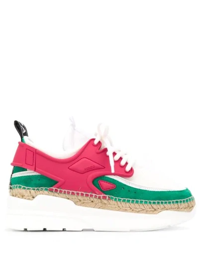 Shop Kenzo K-lastic Platform Sneakers In Pink
