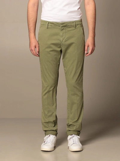 Shop Dondup Pants Gaubert Chino Cotton Gabardine Bottom 17 In Military