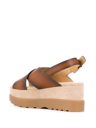Shop Michael Michael Kors Becker Platform Sandals In Brown