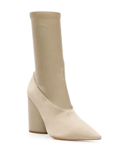 Shop Yeezy Stretch 105mm Ankle Boots In Neutrals