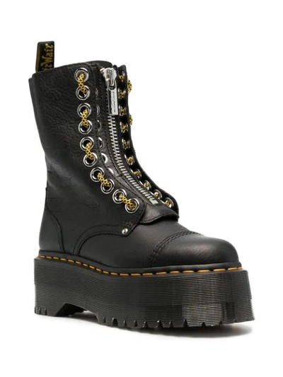 Shop Dr. Martens' Sinclair Platform Leather Boots In Black