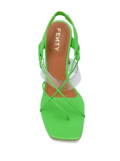 Shop Fenty Code Word Sandals 105mm In Green