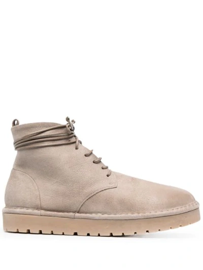 Shop Marsèll Lace-up Leather Boots In Neutrals
