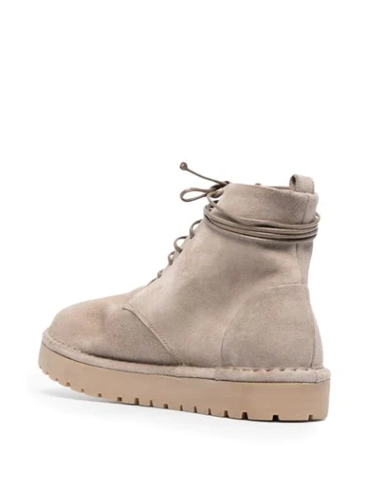 Shop Marsèll Lace-up Leather Boots In Neutrals