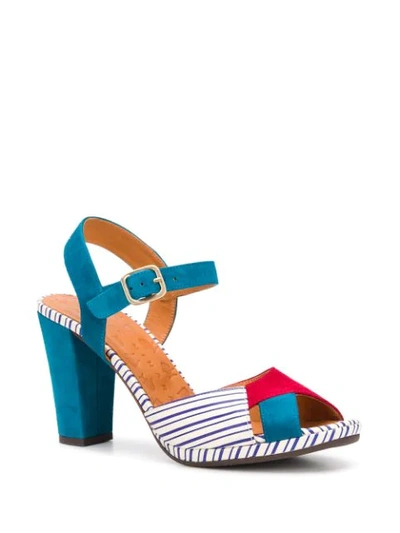 Shop Chie Mihara Colour Block Sandals In Blue