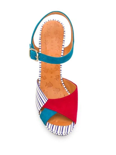 Shop Chie Mihara Colour Block Sandals In Blue