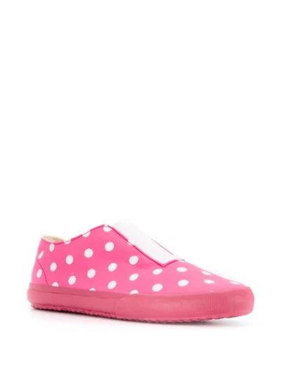 Shop Comme Des Garcons Girl Slip-on Polka Dot Sneakers In Pink