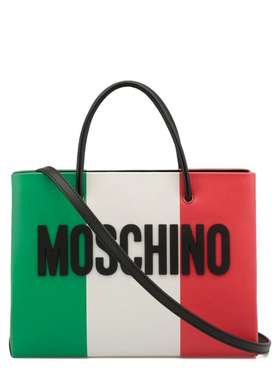 Shop Moschino Leather Handbag In Fantasia Variante Unica