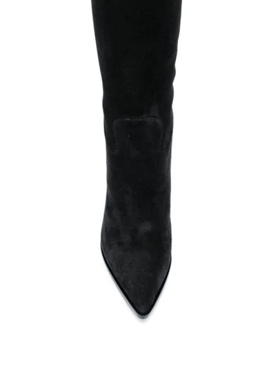 Shop Casadei Maxi Blade Boots In Black