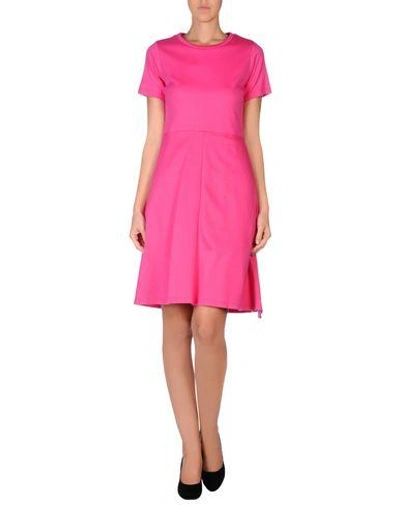 Shop Jil Sander Knee-length Dress In Fuchsia