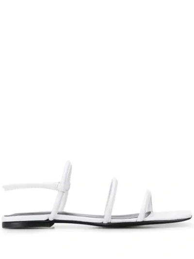 Shop Dorateymur Easy Strappy Sandals In White
