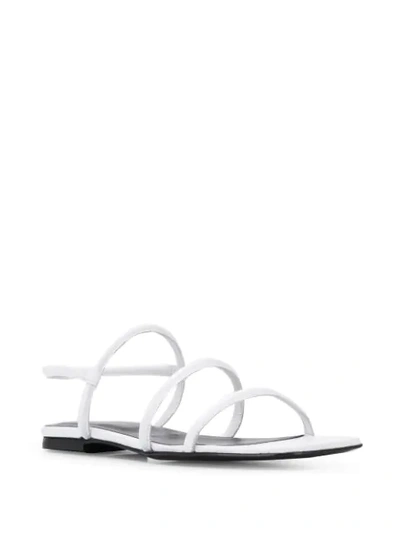 Shop Dorateymur Easy Strappy Sandals In White