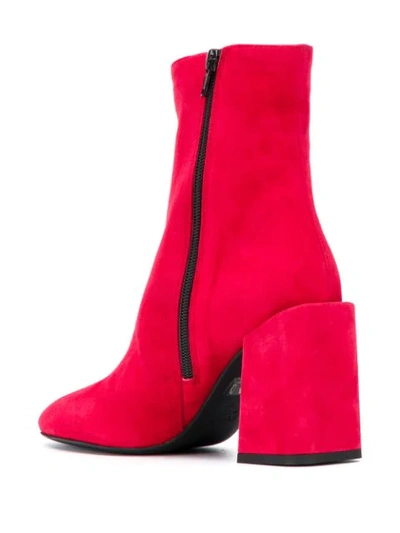 Shop Furla Side Zipped Ankle Boots In Red