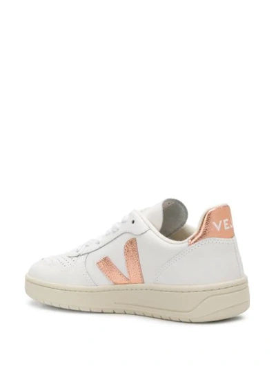 Shop Veja Logo Low-top Trainers In White