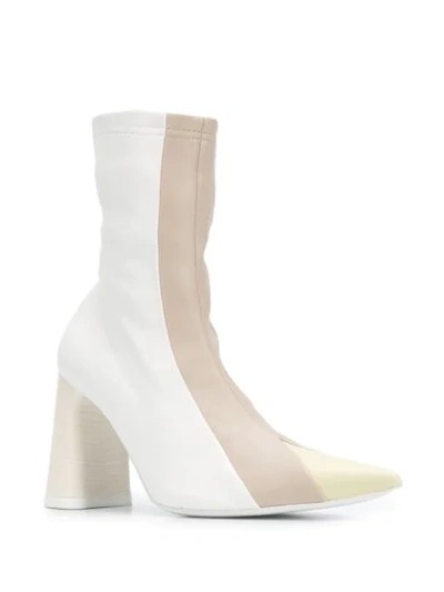 Shop Ellery Helga 95mm Ankle Boots In White