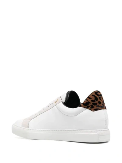 ZADIG & VOLTAIRE LEOPARD-PRINT PANEL SNEAKERS 