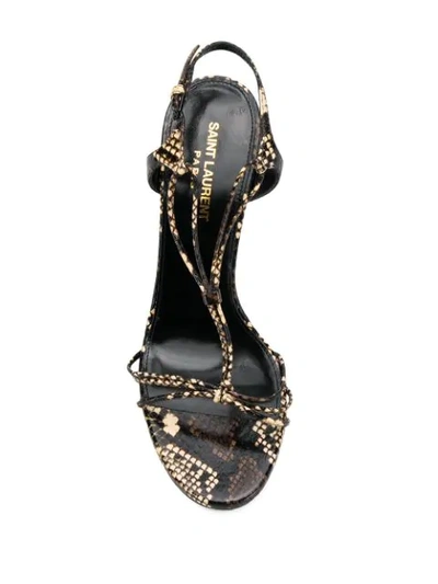 Shop Saint Laurent Robin 105mm Sandals In Brown