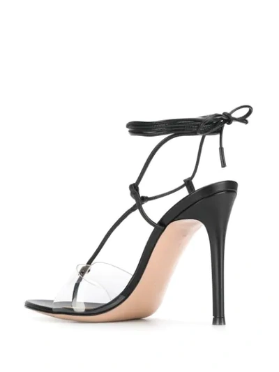 Shop Gianvito Rossi Wrap Ankle Sandals In Black
