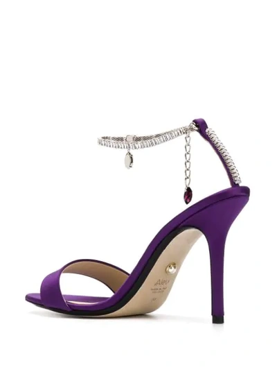 Shop Alevì Gem Ankle Strap Sandals In Purple