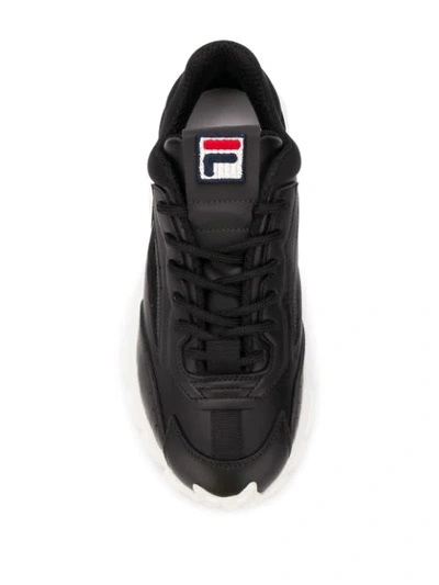 Shop Fila Smasher Low Top Sneakers In Black