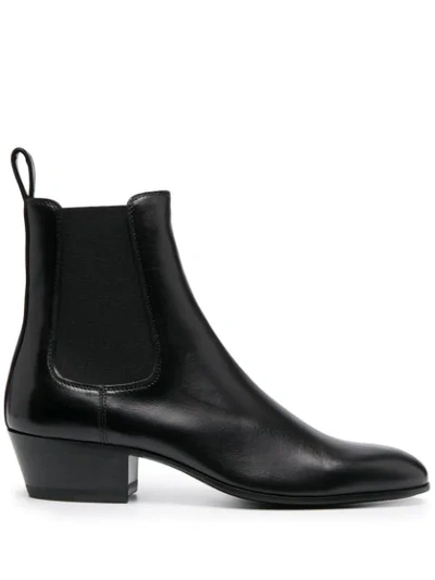 Shop Saint Laurent Cole Chelsea Boots In Black