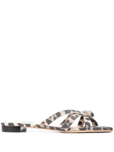 Shop Loeffler Randall Leopard Print Eveline Sandals In Brown