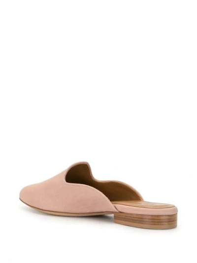 Shop Le Monde Beryl Textured Low-heel Mules In Pink