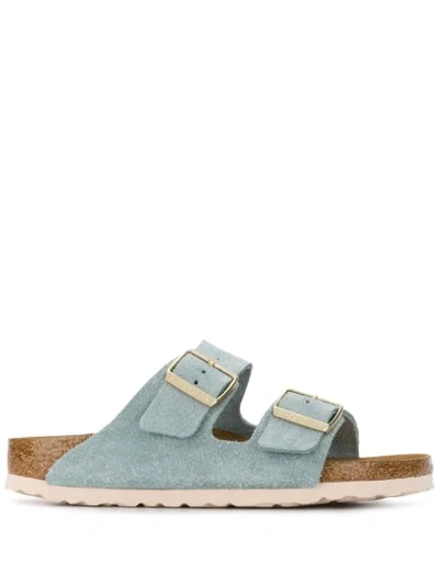 Shop Birkenstock Arizona Buckle Strap Sandals In Blue