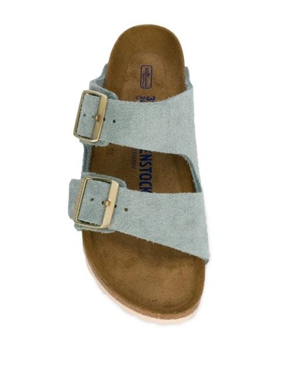 Shop Birkenstock Arizona Buckle Strap Sandals In Blue