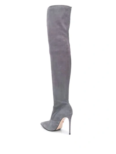 Shop Le Silla Eva 120mm Thigh-high Boots In Grey