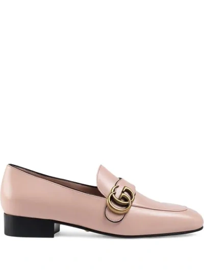 Shop Gucci Double G Loafers In Pink