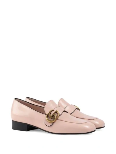 Shop Gucci Double G Loafers In Pink