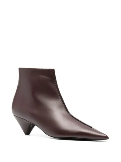 Shop Stella Mccartney Ariane Cone-heel Ankle Boots In Red