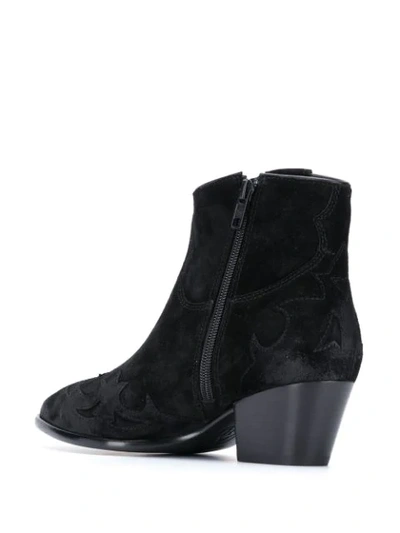 Shop Ash Harlow Suede Ankle Boots In Black