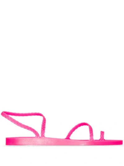 Shop Ancient Greek Sandals Eleftheria Strappy Sandals In Pink