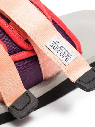 Shop Suicoke Moto-cab Touch-strap Sandals In Pink