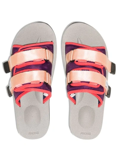 Shop Suicoke Moto-cab Touch-strap Sandals In Pink