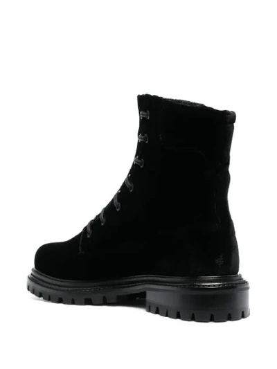 Shop Aquazzura Ankle-length Lace-up Boots In Black
