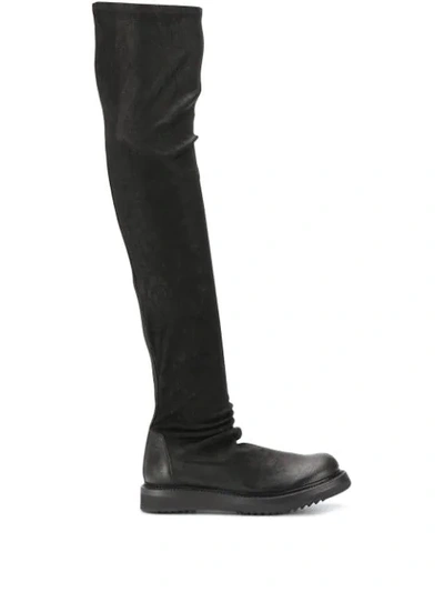 Shop Rick Owens Knee-high Boots In Black