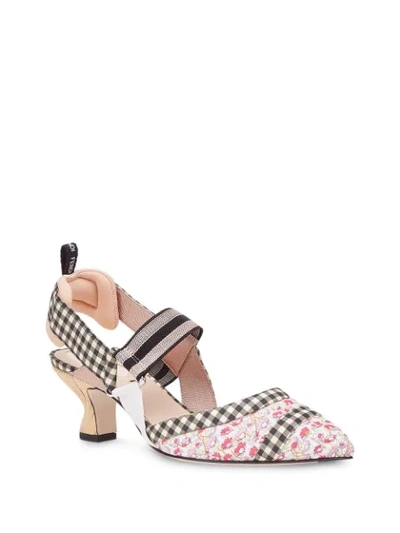 Shop Fendi Colibrì Floral Slingback Pumps In Pink