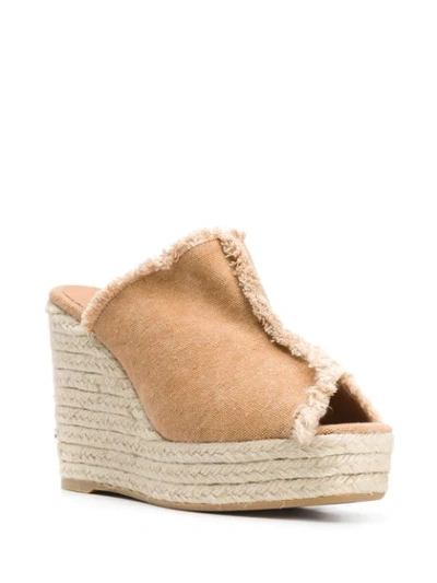 Shop Castaã±er Fatima Frayed Espadrilles In Neutrals