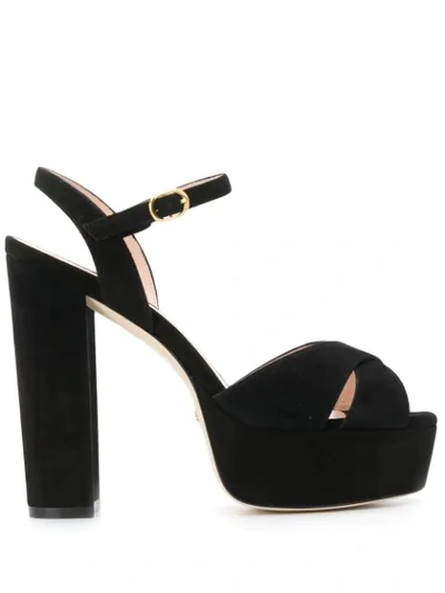 Shop Stuart Weitzman Soliesse Platform Sandals In Black