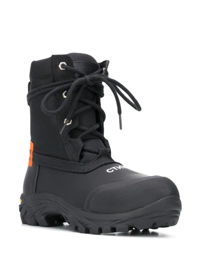 Shop Heron Preston Logo Hiker-style Boots In Black