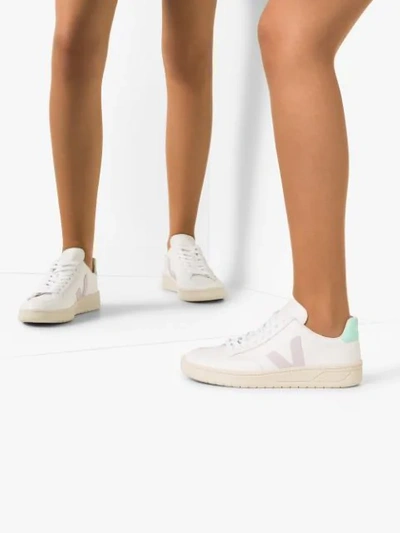 Shop Veja V12 Logo Sneakers In White