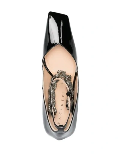 Shop Cesare Paciotti Archive 105mm Patent Pumps In Black