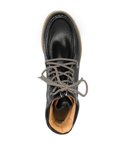 Shop Isabel Marant Lace-up Flatform Boots In Black